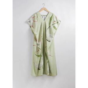 & OTHER STORIES x BRIANNA LANCE Floral Kaftan Midi‎ Dress Green NWOT One Size